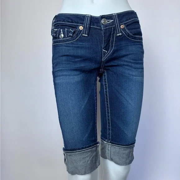 True Religion Y2K Longline Denim Shorts - Picture 5 of 8